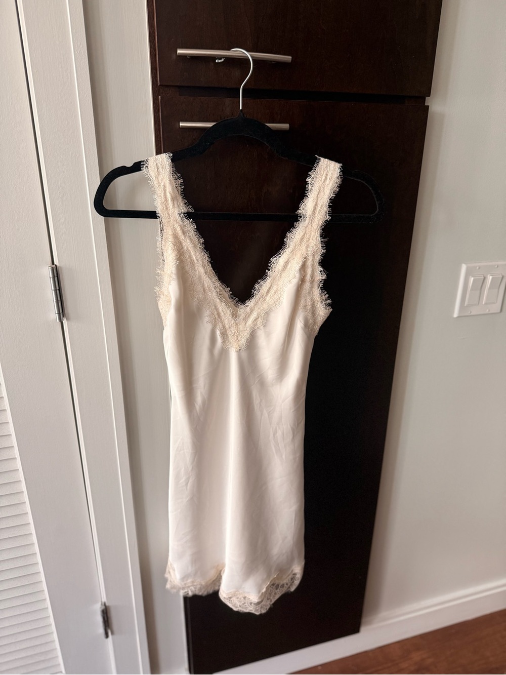 Aritzia Ten Lace Slip Dress - Cream